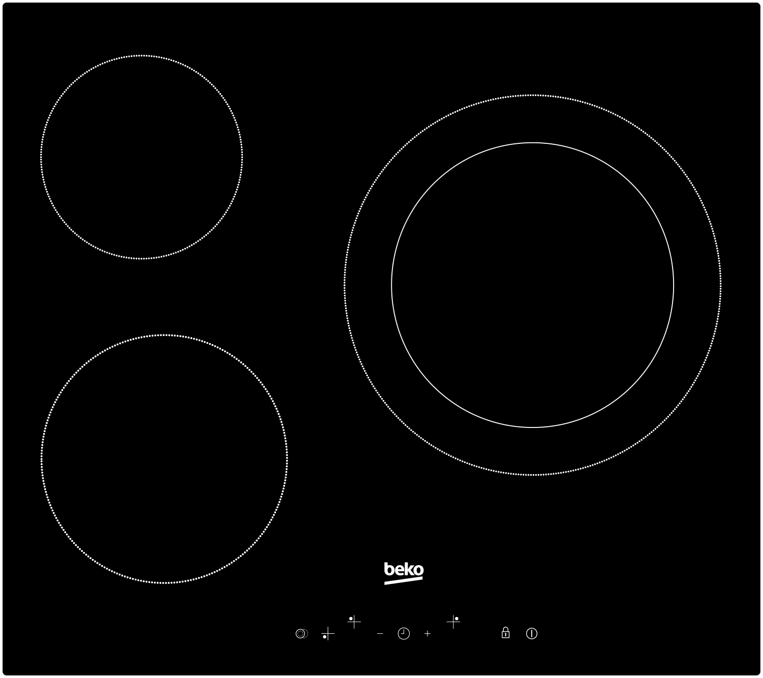 BEKO - VITROCERAMICA 3F 60 CM view 2