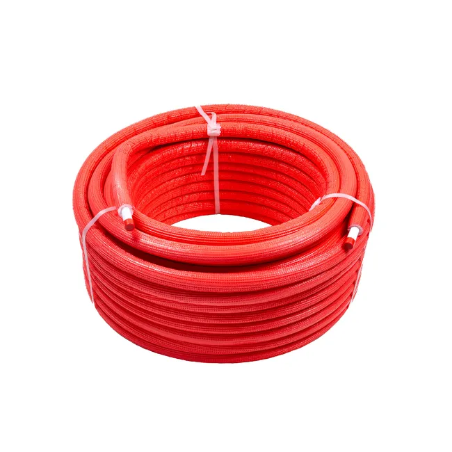 FITTING STD - MTS. TUBO ROLLO MULTICAPA PEX/AL/PE AISLADO D-20X2 6MM ROJO (R-50MTS)