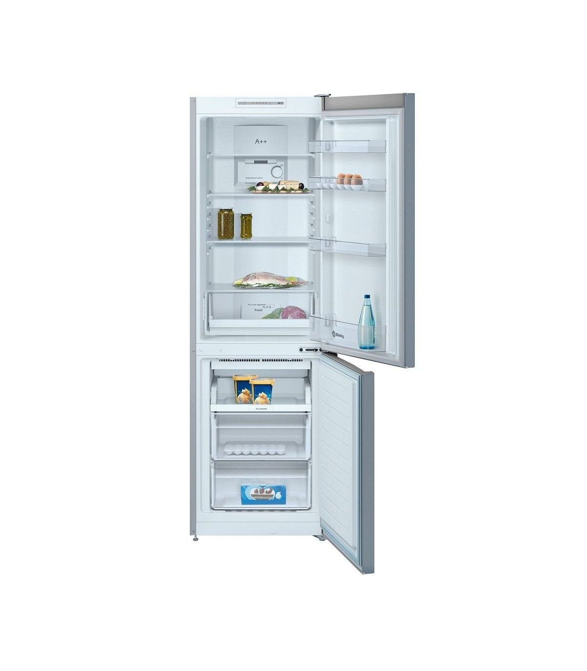 BALAY - FRÍGORIFIC COMBINAT NOFROST A++ 186X60X60 CALAIX FRESH. TIRADOR HORITZONTAL INOX