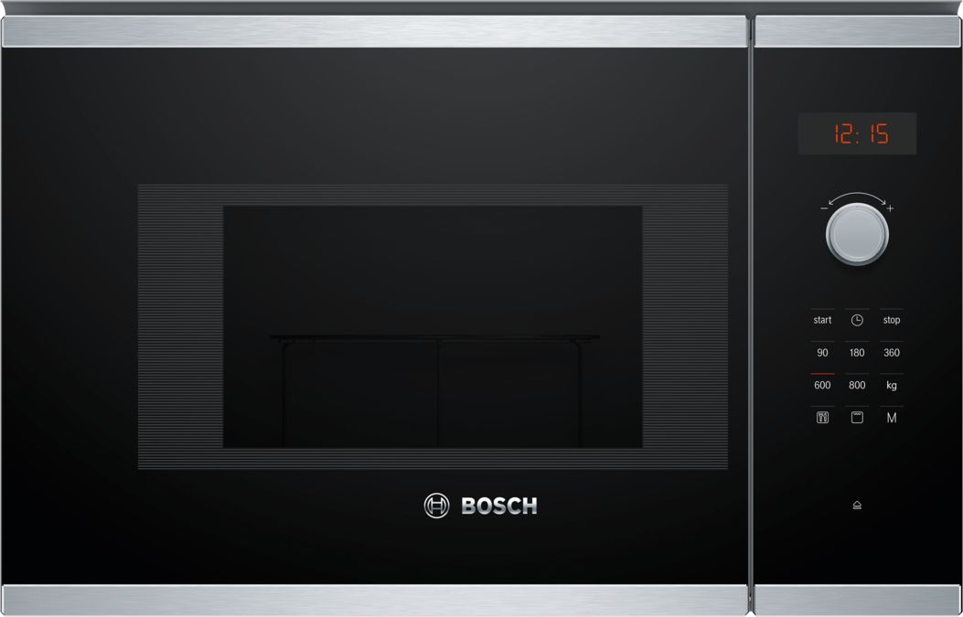 BOSCH - MICROONES ELECTRÒNIC ENCASTABLE S/MARC 38CM 20LTS VIDRE NEGRE/INOX COM.OCULTS A/GRILL