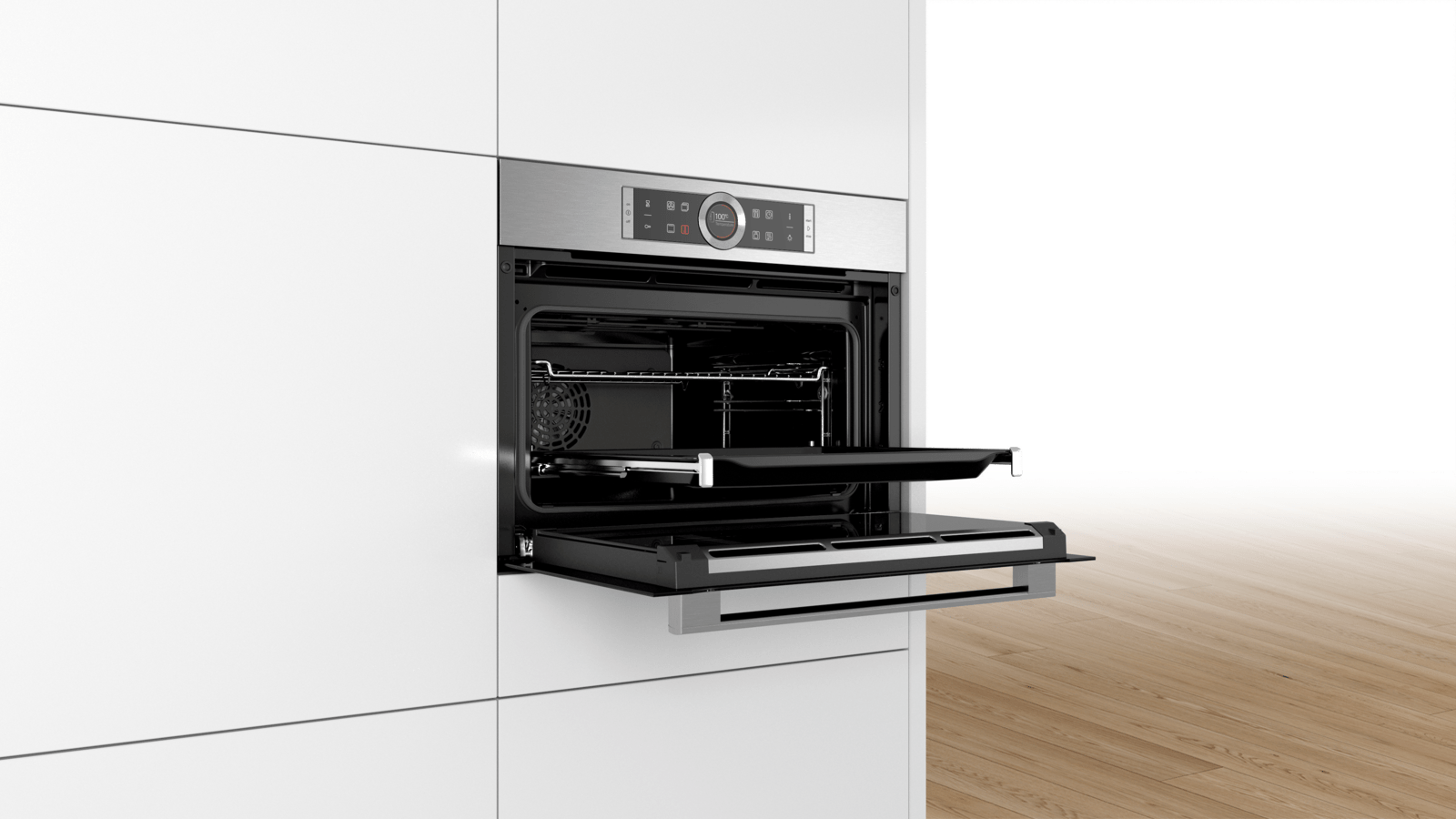 BOSCH - HORNO COMPACTO MULTIFUNCIÓN (10) 45CM 47L VIDRIO NEGRO/ACERO view 2