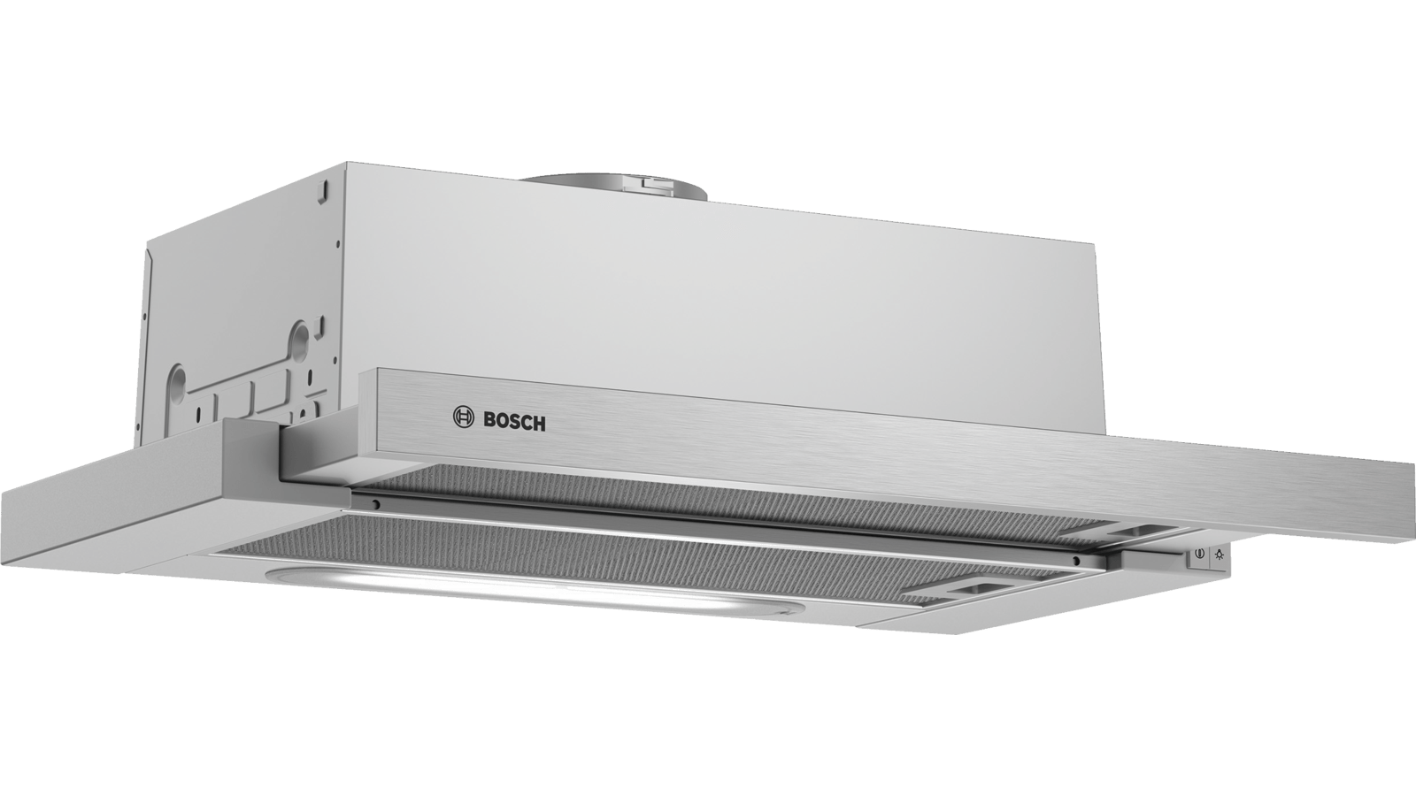 BOSCH - CAMPANA TELESCOPICA ENCASTRABLE 60CM INOX COMANDAMENTS MECANICS ALUMINI
