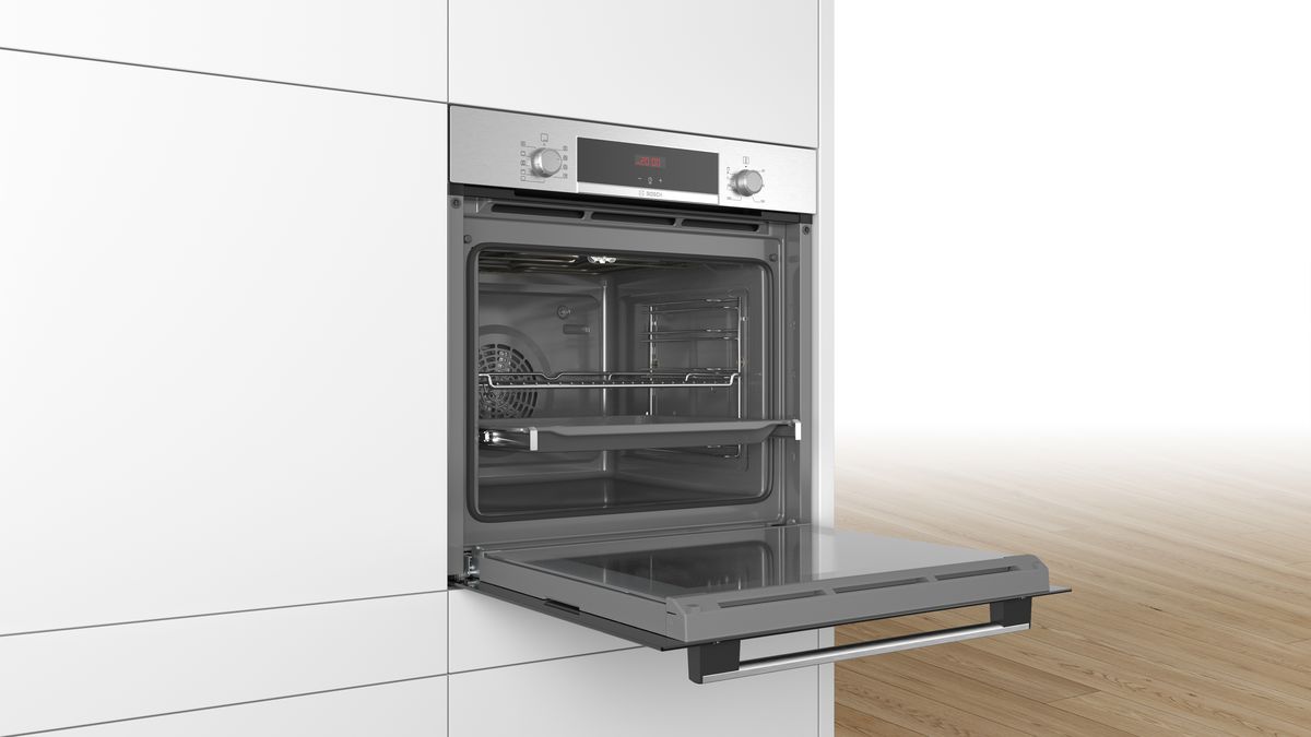BOSCH - FORN MULTIFUNCIÓ ENCASTABLE 71LTS 7AP. ABATIBLE VIDRE NEGRE/INOX COMANDAMENTS OCULTS view 2