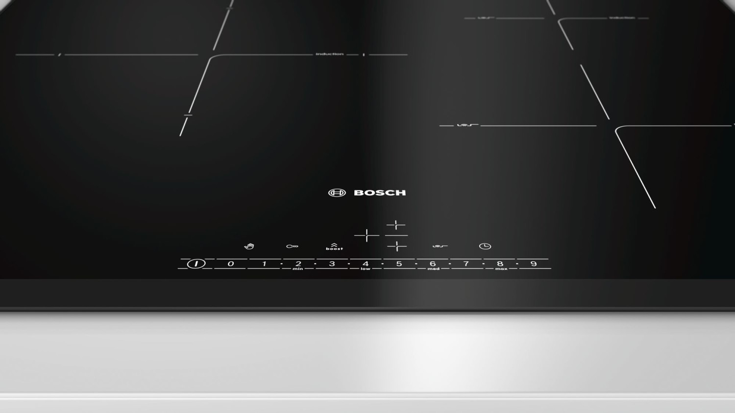 BOSCH - ENCIMERA INDUCCIÓN EMPOTRABLE 60CM 3 ZONAS NEGRO/BISELADA DIRECTSELECT ZONA DE 28 CM view 2