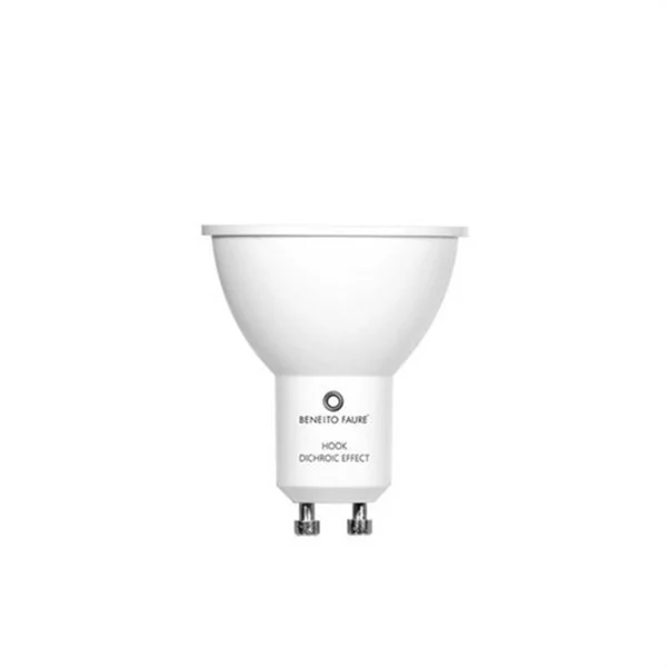 BENEITO - DICROICA GU10 LED HOOK DICHROIC EFFECT 6W. 220/240V. 60º CALIDA 2700K (N)
