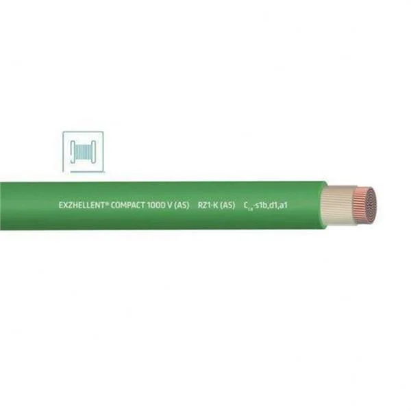 CABLE - MTS. ROTLLE MANGUERA LLIURE HALOG. RZ1-K CPR VERD 1X25