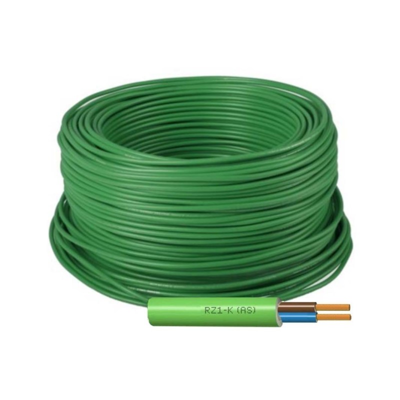 CABLE - MTS. ROTLLE MANGUERA LLIURE HALOG. RZ1-K CPR VERD 2X1