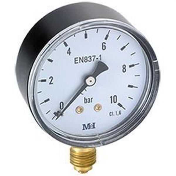 REGULACIO - MANÓMETRO SECO 1/4" 10 BAR SALIDA VERTICAL