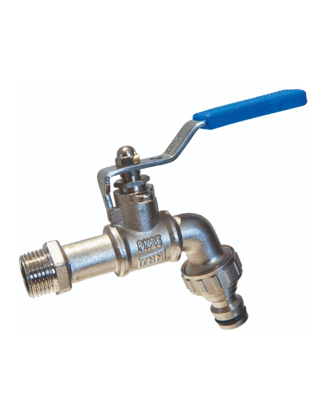 TMM - M-400 GRIFO CURVO 3/4"-1" ENLACE RÁPIDO AZUL