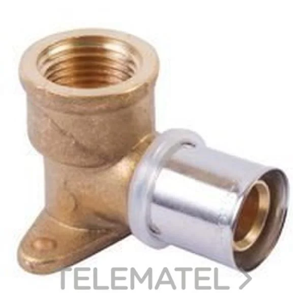 FITTING STD - ECO-PRESS PEX CODO BASE FIJACIÓN D-20X1/2"