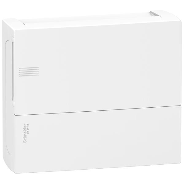 SCHNEIDER - RESI9 MINI PRAGMA CAJA SUPERFICIE 12 MÓDULOS 1 FILA PUERTA BLANCA