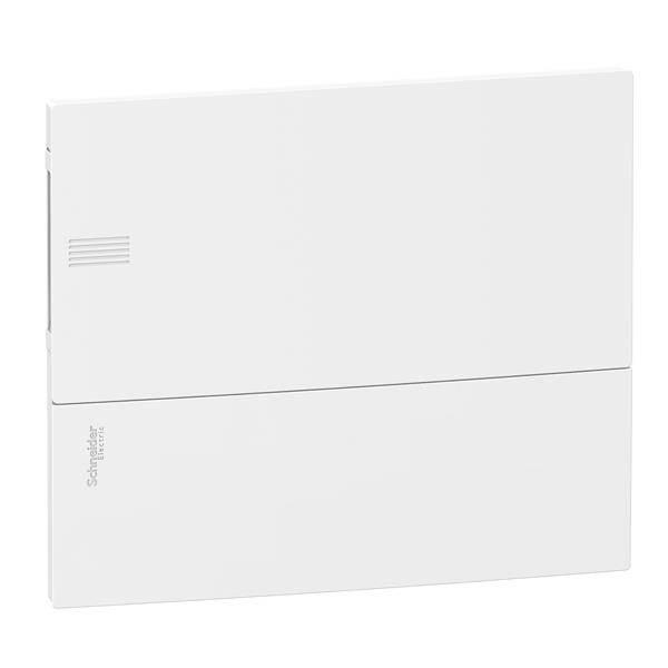 SCHNEIDER - RESI9 MINI PRAGMA CAJA EMPOTRABLE 12 MÓDULOS 1 FILA PUERTA BLANCA