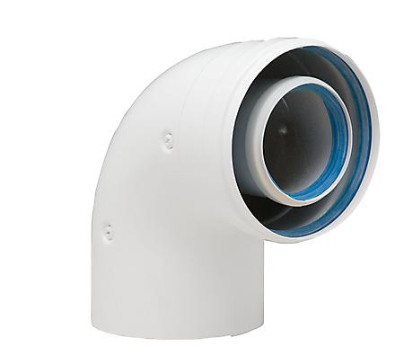 DINAK - ALUMINIO CODO 87º M-H CONCENTRICO D-80/110