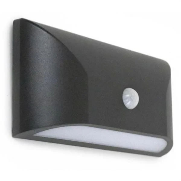 DOPO - APLIC HAIL A/SENSOR IP65 LED 5W 480LM 3000K ANTRACITA