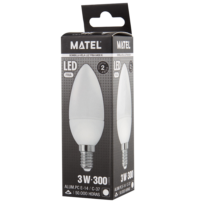 MATEL - BOMBETA LED VELA E14 5W NEUTRA view 2