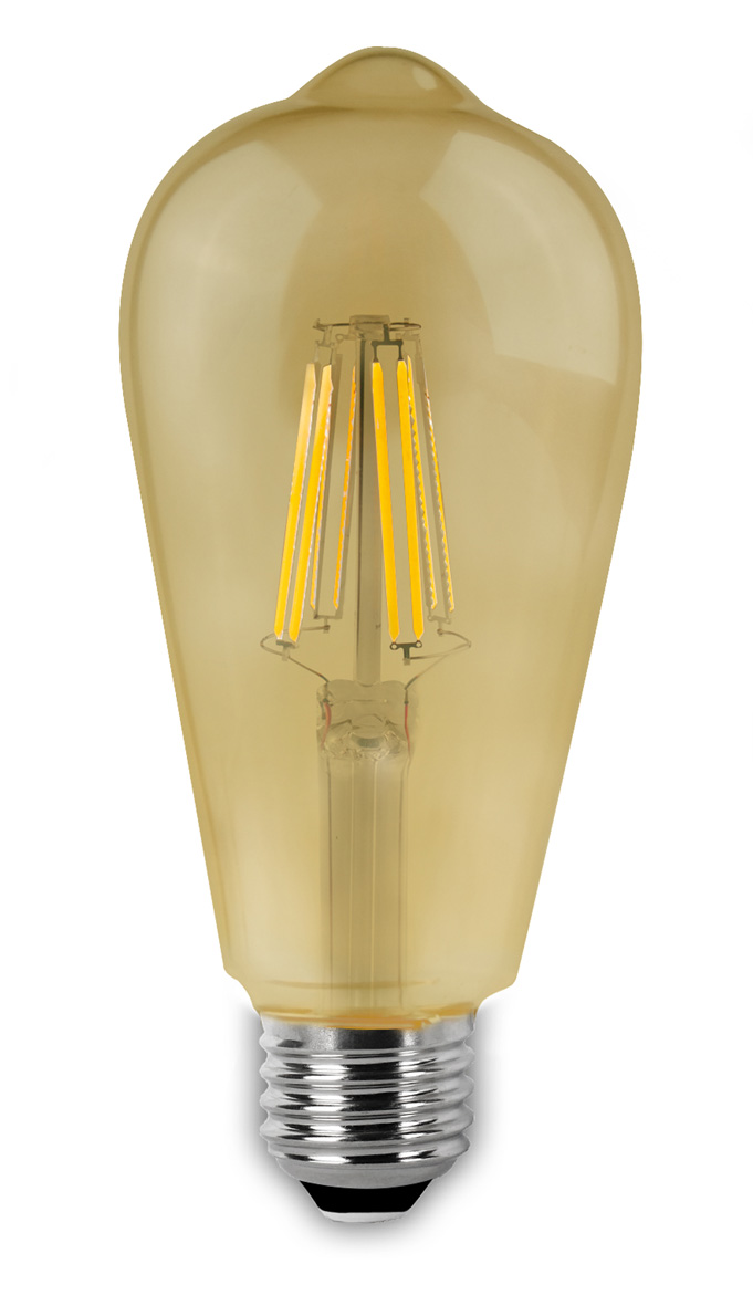 MATEL - BOMBILLA LED FILAMENTO PERA VINTAGE E27 6W