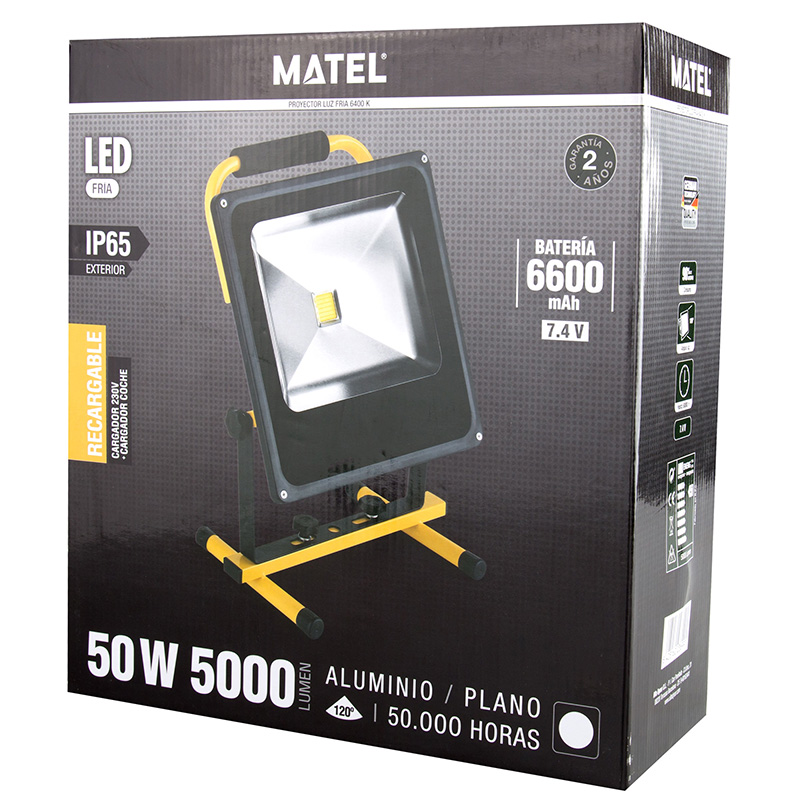 MATEL - PROYECTOR LED 50W 7,4V FRÍO RECARGABLE view 5