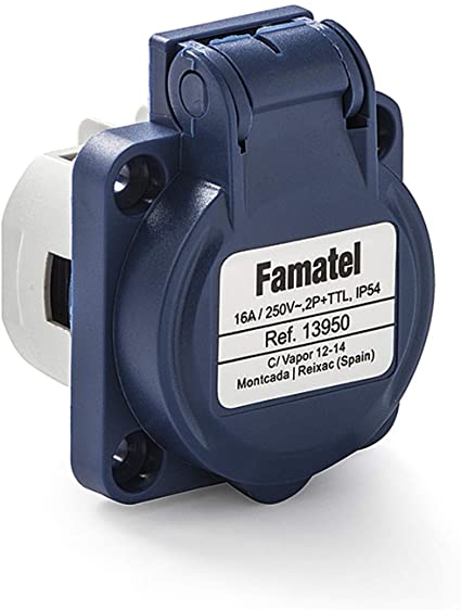 FAMATEL - BASE ENDOLL ENCASTAR 16A 230V A/TTL IP54 view 2