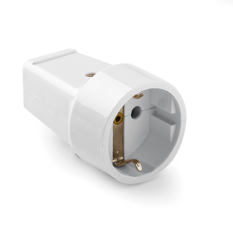 FAMATEL - BASE ENCHUFE MOVIL PVC GOMA 16A 250V C/TT BLANCO