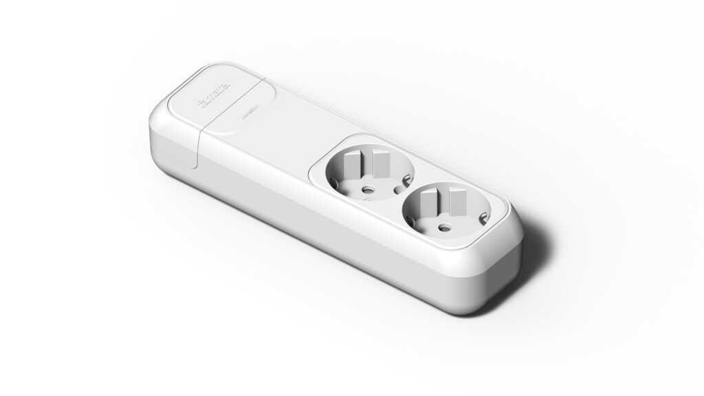 FAMATEL - BASE SCHUKO 2 PRESES 16A 250V S/CABLE BLANC