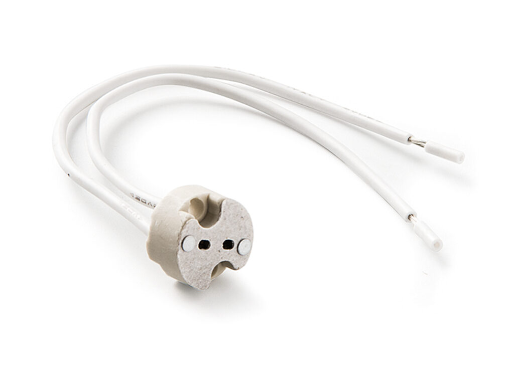 FAMATEL - PORTALAMPARAS HALOGENO GU-5,3/6,35 (CABLE 15CM)