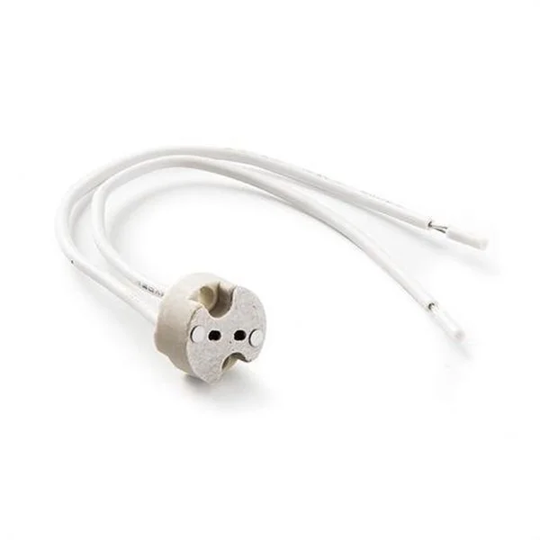 FAMATEL - PORTALAMPARAS HALOGENO GU-5,3/6,35 (CABLE 15CM)