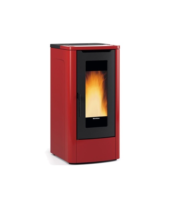 EXTRAFLAME - ESTUFA PELLET TEOREMA PLUS 5.0 CANALITZABLE 12 VENTILADA BURDEOS A+