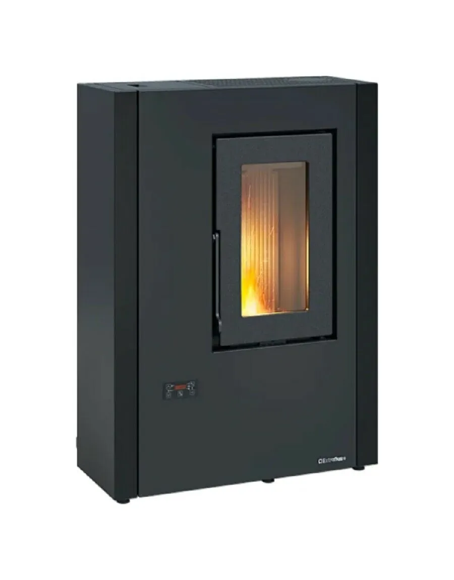 EXTRAFLAME - ESTUFA PELLET LUISELLA MAXI ESTANCA 7 ESTRETA NEGRE A+