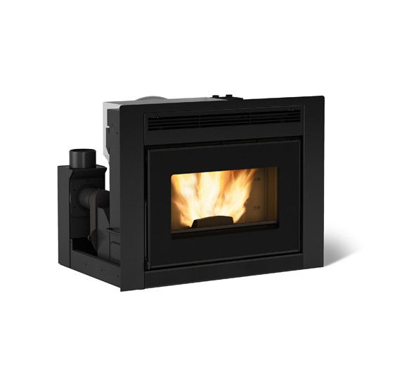 EXTRAFLAME - INSERTABLE PELET COMFORT IDRO L80 TERMO CHIMENEA 19 VENTILADA NEGRE A+