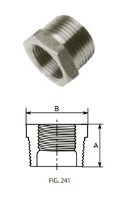 FILINOX - REDUCCION HEXAGONAL M-H 1"-3/4" AISI 316