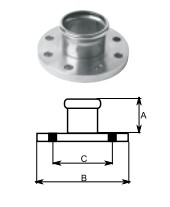 FILINOX - INOX BRIDA ADAPTADOR D-76,1 AISI 316 PERFIL M