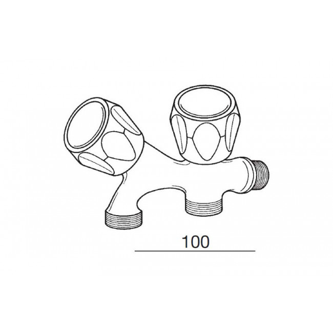 GALINDO - ELIPSE AIXETA 1/2"-3/4"-3/4" RENTADORA DOBLE CROMAT view 3