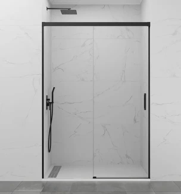 GME - MAMPARA BASIC PERFIL 140-180 NEGRE MATE