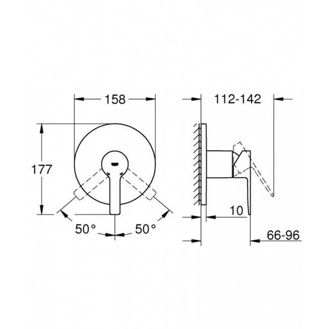 GROHE - LINEARE MONOMANDO DUCHA EMPOTRAR S/CUERPO EMP. CROMO view 4