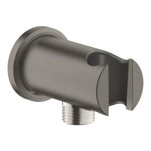 GROHE - SOPORTE CON CODO FLORON REDONDO GRAFITO CEPILLADO