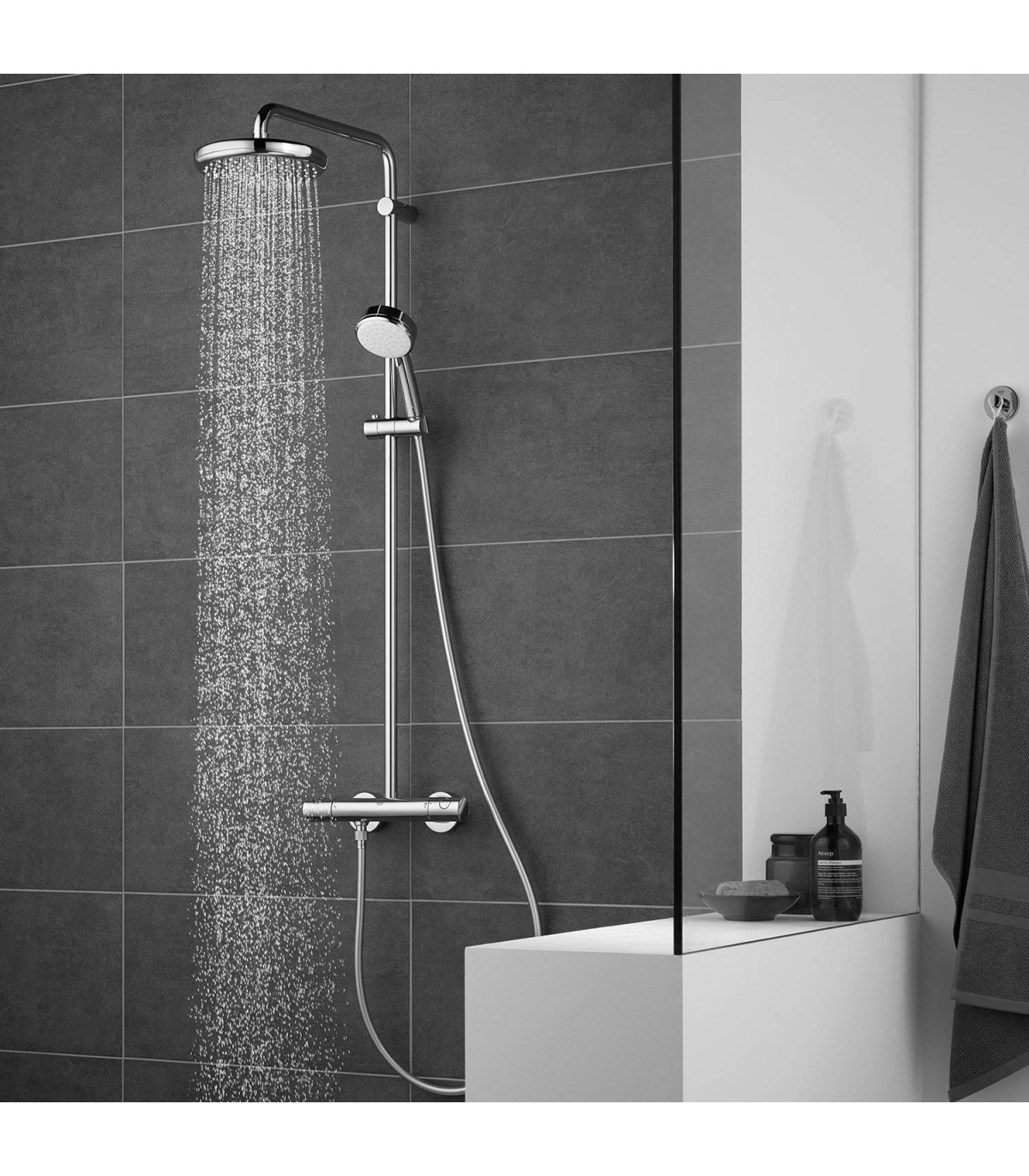 GROHE - TEMPESTA COSMOPOLITAN COLUMNA DUTXA TERMOSTATICA FIXE CROMAT view 2