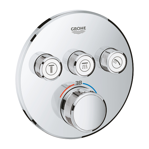 GROHE - GROHTHERM SMARTCONTROL TERMOSTAT ENGASTAR 3CL. REDONDO CROMATOS/CUERPO ENGASTAR view 2