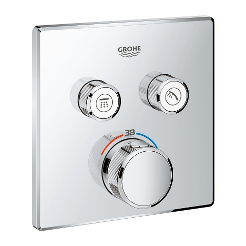 GROHE - GROHTHERM SMARTCONTROL TERMOSTAT ENCASTAR 2CL. QUADRAT CROMATS/COS ENCASTAR