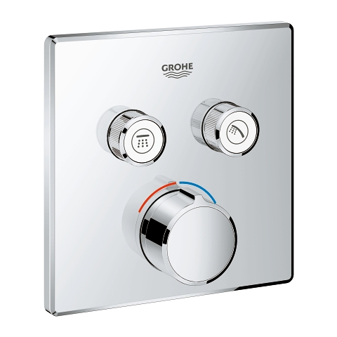 GROHE - SMARTCONTROL MEZCLADOR EMPOTRAR 2 CLAVOS CUADRADO CROMADO