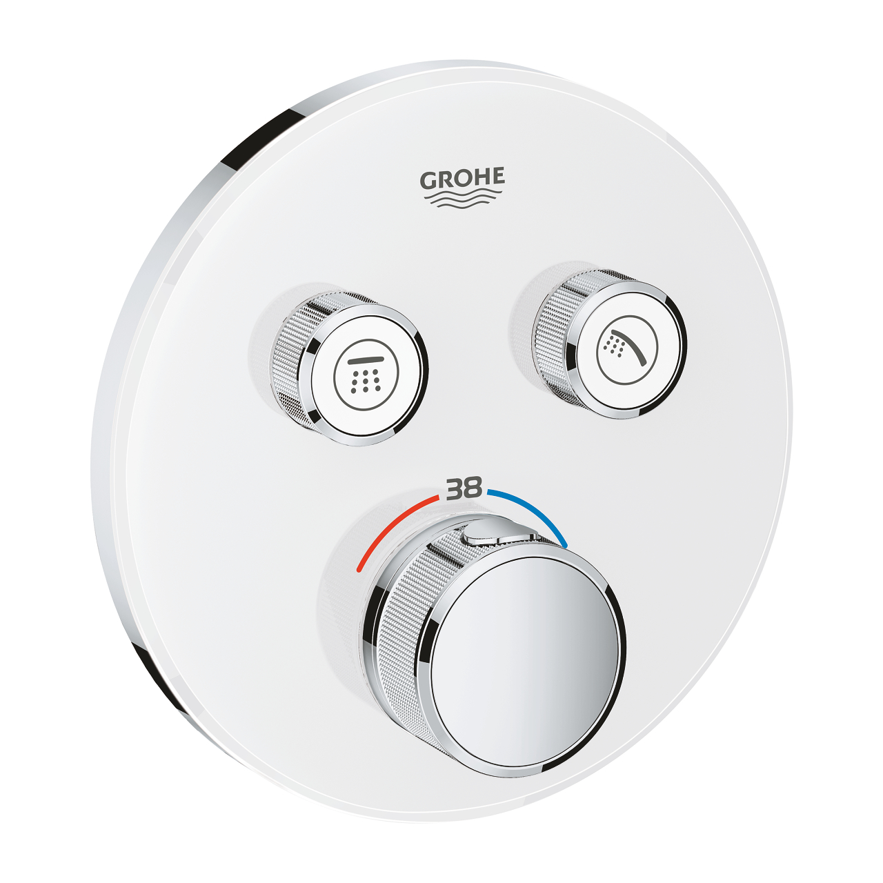 GROHE - TERMOSTATO SMARTCONTROL 2 CRISTAL BLANCO REDONDO