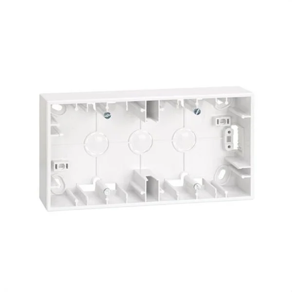 SIMON - SERIE 27 CAJA SUPERFICIE 2 ELEMENTOS BLANCA