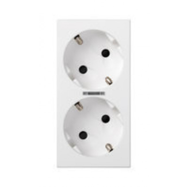 SIMON - SSC 500 CIMA BASE DOBLE SCHUKO A TORNILLO CON LED BL