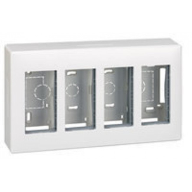 SIMON - SSC500 CIMA CAJA SUPERFICIE 4 MODULOS BLANCO