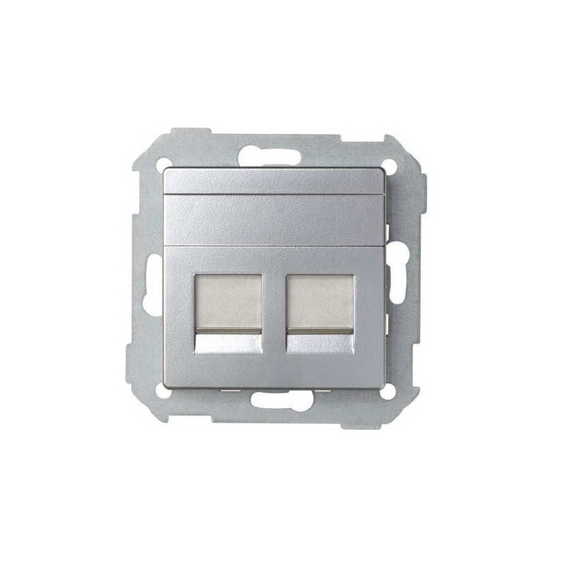 SIMON - SERIE 82 TAPA INFORMATICA 2 CONECTORES RJ45 UNIV.
