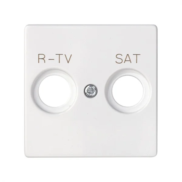 SIMON - SERIE 82 TAPA TOMA R-TV + SAT BLANCO NIEVE