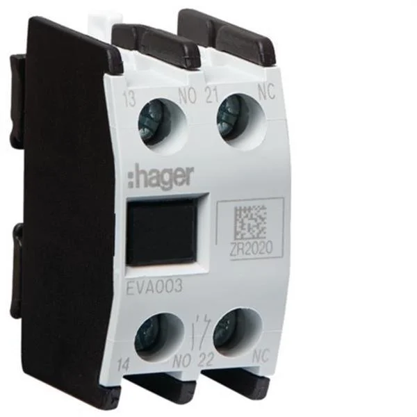 HAGER - CONTACTE AUXILIAR FRONTAL PER A CONTACTOR MIDA 3 I 4 1NA+1NC