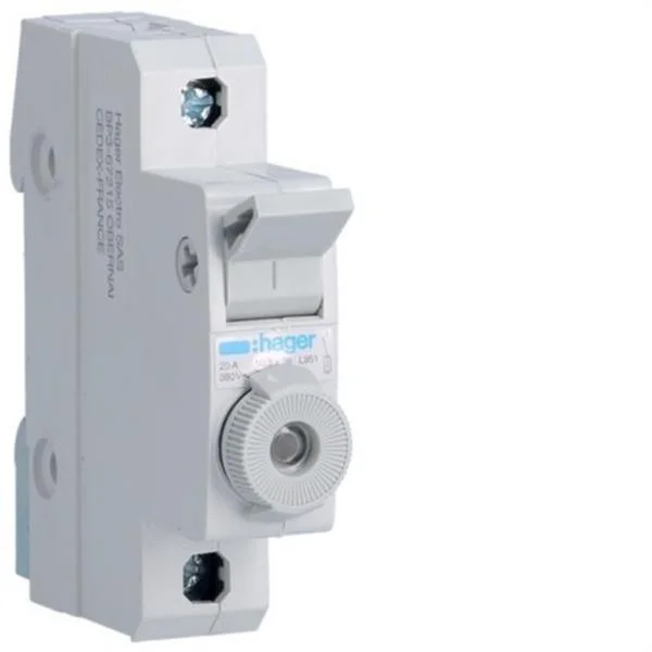 HAGER - INTERRUPTOR AMB FUSIBLE L900 1P 20A 10,3X38