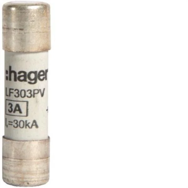 HAGER - CARTUCHO FUSIBLE PV 10,3X38 3A 1000V CC