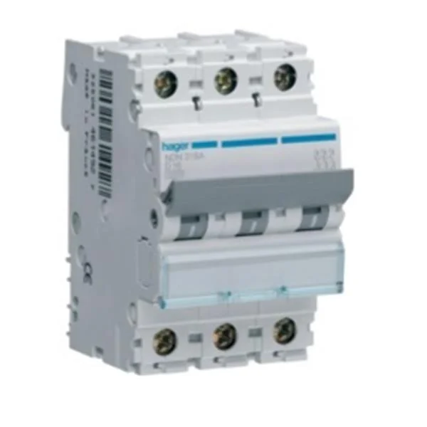 HAGER - INTERRUPTOR AUTOMATIC MAGNETOTERMIC SERIE MU 3P 6A CORBA C 6KA