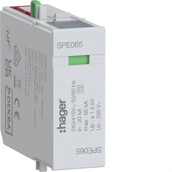 HAGER - CARTUCHO DE RECAMBIO L-N PARA DPS SPE IMAX 65KA